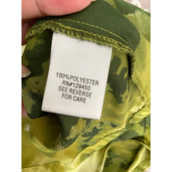 Apt. 9 Chartreuse & Black Sleeveless Round Sequin Collar Blouse Medium - Picture 7 of 10